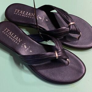 Italian Shoemakers Elegant Black Size 9 Sandals Wedding Guest Spring NWOT